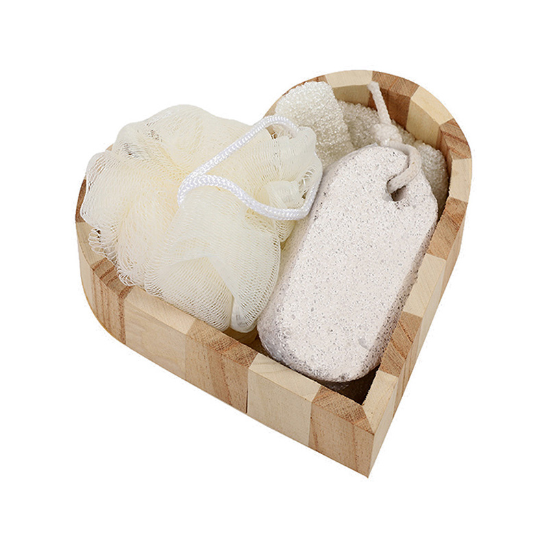 Juego de regalo de baño para el cuidado corporal con herramientas exfoliantes