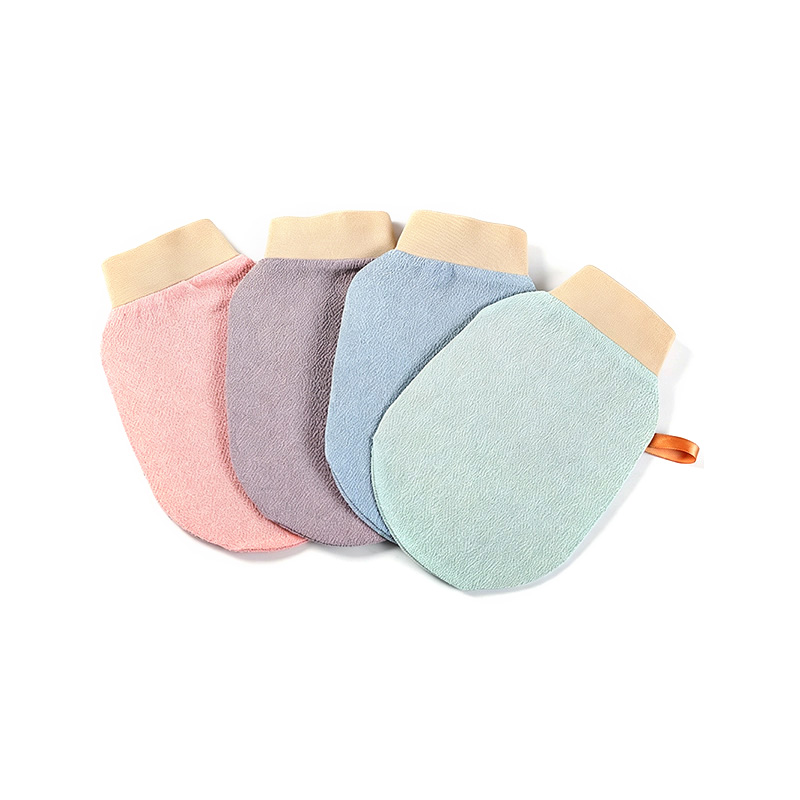 Guante de baño exfoliante para eliminar la piel muerta