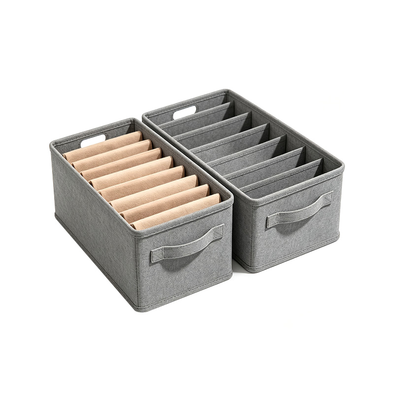 Caja de almacenamiento de tela de lino plegable con ventana visual