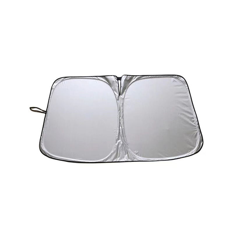 Parasol para parabrisas de coche de color plata y titanio de marco cuadrado