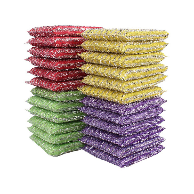 Almohadillas de esponja para fregar platos de cocina multicolores Almohadillas de esponja para fregar platos de cocina multicolores